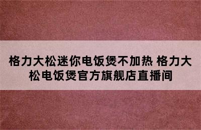 格力大松迷你电饭煲不加热 格力大松电饭煲官方旗舰店直播间